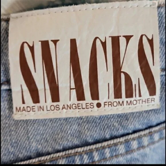 Snacks by Mother The Pleated Fun Dip Puddle Just a Nibble Straight Jeans Size 27 - Picture 9 of 15